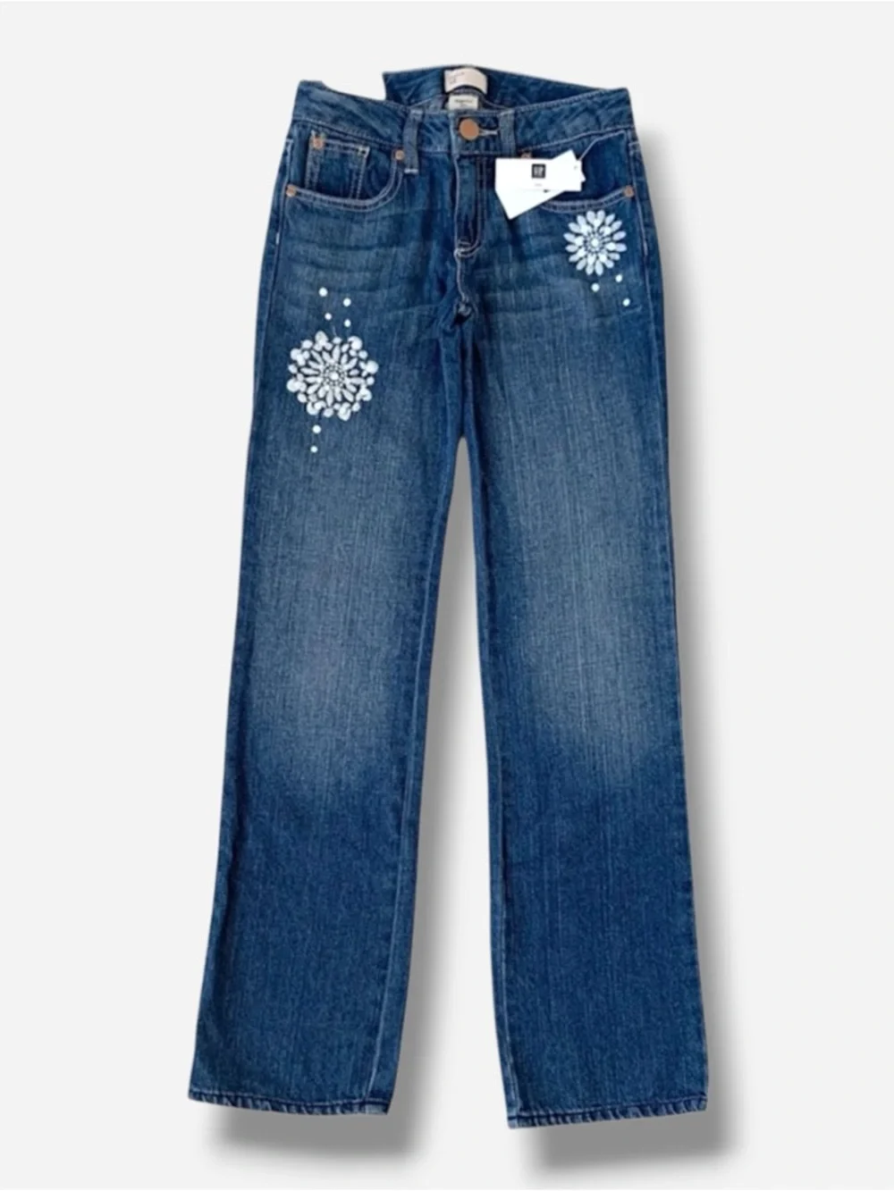 🌸New🌸 GapKids Straight Fit Jeans Size 12 Sequin NWT